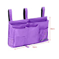 Miniatyrbillede 2 af 5: Hængende Seng Organizer Sengestang Opbevaringspose til Kollegieværelse Soveværelse (FMY) Purple 50cmx30cm