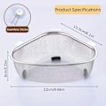 Miniatyrbillede 1 af 5: 1 stk Premium 201 Rustfrit Stål Trekant Hjørne Vask Si - Effektiv Multifunktionel Mesh Drænkurv med Nemt Rengøringsdesign, Pladsbesparende (FMY) Silvery