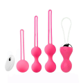 Miniatyrbillede 1 af 5: 3 Keglekugler Træningskit til Styrkelse og Tonning af Bekkenbundsmuskler (FMY) rose red 4pcs set