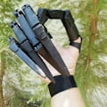 Miniatyrbillede 3 af 4: 3D Halloween Trykte Leddede Fingerforlængelser Halloween Cosplay (FMY) Black Right hand