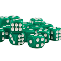 Pikkukuva 3 / 5: 50 kpl 12 mm läpinäkymättömiä D6 kuusisivuisia pisteitä sisältäviä noppasettiä noppapeleihin D&d Rpg Vihreä (FMY)