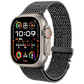 Miniatyrbillede 2 af 2: Til Apple Watch Series 10 46mm Udskiftningsrem Milanese Mesh Rustfrit Stål Urrem (FMY) Black