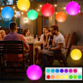 Miniatyrbillede 5 af 5: LED Lys 16 Farver Lysende Strandbold Multifunktionel Dekorativ Bold til Havefest (FMY) Set A
