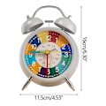 Miniatyrbild 3 av 3: Väckarklockor för sovrum Barnväckarklocka, Analog väckarklocka, Tickfri, Lärande väckarklocka, Barnkvartsväckarklocka (FMY) E