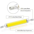 Miniatyrbilde 3 av 4: 2-pakke 10W 78mm R7s LED-pærer Dimmbare Kald Hvit 6000-6500k 100W Halogen J78 Erstatning, Dobbelt Endet R7s Base Rør, 360 Strålevinkel,  (FMY)