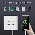 Pikkukuva 4 / 5: Usb-seinäpistorasiat Typec Usb-seinälaturipistorasia 18w 220v Usb-pistorasiat Pistorasia (FMY) 4 concealed