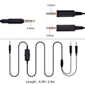 Miniatyrbilde 4 av 5: OFC erstatningskabel forlengelsesledning for Beyerdynamic MMX300 MMX 300 2. generasjons spillhodesett med mikrofondemping og volumkontroll (FMY)