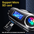Miniatyrbilde 4 av 5: Motorsykkel Intercom Hjelm Headset BT5.3 500M intercomunicador Moto FM Radio Music Share LCD Display Hodetelefon For 2 Førere Q58-Max 1Pcs Soft Mic