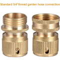 Pikkukuva 4 / 5: Letkun pikaliitin, 3/4\" kierre - Kaksoisurosmetalliliitin - 1/2\" ja 3/4\" naaraspuolinen kierrehana-adapteri (FMY)
