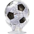 Miniatyrbillede 1 af 5: 3D Krystal Puslespil til Børn, Fodbold Puslespil Bold med Lys til Voksne Sort og Transparent - 77 Dele (FMY)