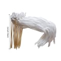 Miniatyrbillede 4 af 5: 50 stk. Hvide Blondebånd Stave Bryllup Streamere Med Sølvklokker, Silke Fe Stave Ønskestave Til Bryllup Afslutning Fest Feriefejring (FMY) White
