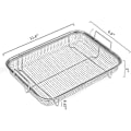 Miniatyrbillede 2 af 5: Air Fryer Kurv Til Ovn, Rustfrit Stål Grillkurv, Non-stick Mesh Kurv, Air Fryer Bakke Tråd (FMY)