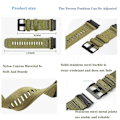 Miniatyrbilde 5 av 5: Klokkerem for Garmin Fenix 8 51mm/ Enduro 3/ Instinct 2X Universal 26mm Hurtigutløsende Nylon Canvas Klokkereim (FMY) Army Green