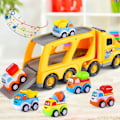 Miniatyrbilde 4 av 5: Lekebiler for barn 1-5 år, 5-i-1 lastebil med anleggsbiler, leker for gutter og jenter (FMY)