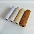 Miniatyrbillede 5 af 5: 4 Pak Deluxe Plastik Mesh Båndruller - Alsidigt, Genanvendeligt og Let at Forme Håndværk Net til Kransfremstilling, Sæsonbestemte Dekorationer og  (FMY) 4pcs style 3