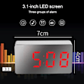Miniatyrbild 4 av 5: LED-väckarklocka Digital väckarklocka Klockkalender Snooze-larm Alarmklocka Klocka (FMY) Red