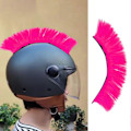 Miniatyrbilde 3 av 5: Kaesi Klippbar Hjelm Parykk Avtakbar Høytemperatur Silke Lys Farge Hjelm Mohawk Hjelm Tilbehør (FMY) Black