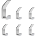 Miniatyrbild 3 av 5: Pieces Självhäftande Krokar, Badrum Dubbel Handdukskrok, Självhäftande Väggfäste För Kök, Badrum, Kontor, Garderob, Aluminium, Silver  (FMY)