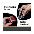 Miniatyrbild 2 av 5: 100 stycken små plastbehållare med lock, 25 ml små såsburkar plastburkar geléburkar (FMY) Transparent