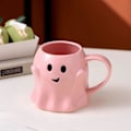 Miniatyrbilde 5 av 5: 14oz Halloween Spøkelseskopp Søt Keramisk Spøkelseskopp Koselig Spøkelsesdekorasjon Skummel Spøkelseskopp Ghostface-kopp Kaffebeger for Voksne Barn Kvinner (FMY) Pink One Size