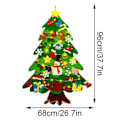Miniatyrbilde 2 av 3: DIY Filt Juletre For Barn Gave, Med Avtakbare 32 Stk Pynt For Jul Nyttår Dekor - Yujia (FMY) without light