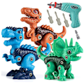 Miniatyrbilde 2 av 5: 3 stk Dinosaur Leke Elektrisk Drill Demontering Og Montering Barneleker Dinosaur Leke Utdanningsleke  (FMY) B