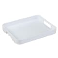 Vit Serveringsbricka med Handtag Stabil Rektangulär Plast Serveringsfat (FMY) style2