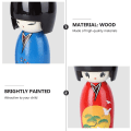 Miniatyrbillede 4 af 5: Japansk Kokeshi-dukke Kokeshi-trædukke Kimono-pige Ornament Kimono-figurer Statuer Bordpladedekoration, Tilfældig stil  (FMY)