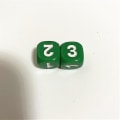 Miniatyrbillede 1 af 4: 10 stk. nummer 1 2 3 1 2 3 D6 14mm akryldice 6-sidet terning til brætspil terninger 6 farver  (FMY) Green