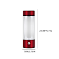 Miniatyrbild 5 av 5: Vätevattengeneratorflaska Spe-pem-teknik Hög borosilikatglas  (FMY) Red