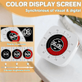 Miniatyrbilde 2 av 5: Visuell Timer for Barn, Digital Timer med 60-minutters Nedtelling, Stille Timer for Skrivebordsklokke (FMY) White