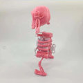 Miniatyrbilde 3 av 5: 3D Dansende Svingende Vind-Opp Skjelett Leke Moteskrivebordsdekorasjon for Studerom Kontor  (FMY) Red and Green 17cm