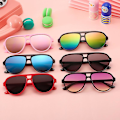 Miniatyrbillede 2 af 5: Polariserede Aviator Solbriller til Børn Retro Trendy Sports Solbriller  (FMY) Grey