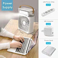 Miniatyrbild 4 av 5: 3-i-1 Portabel Luftfuktare Fläkt Mini Luftkonditionering USB Mini fläkt LED Nattlampa Vattenmist Rolig Luftkylare Luftfuktare För Hemmet (FMY) black