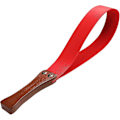 Miniatyrbillede 1 af 5: Læder Paddle med skridsikkert træhåndtag, ridepisk til heste 18 tommer ridepiske (FMY) red