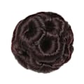 Miniatyrbild 1 av 5: Faux syntetiskt hår bulle förlängning elastisk vågig bröllop donut chignon hårbit Qinhai  (FMY) Wine Red