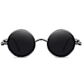 Pikkukuva 2 / 5: Vintage Polarisoivat Steampunk-Aurinkolasit Miehille Pyöreät Aurinkolasit Tyylisä (FMY) Black Frame Grey Lenses