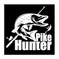 Pikkukuva 4 / 5: Pike Hunter -kalastushattu Peräluukun sivuikkunan tarra Auton ja kuorma-auton tarra Koriste (FMY)