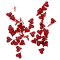Miniatyrbilde 1 av 3: 50 stk Mini Brads Hjerteformet Brad Pastell Brads for Scrapbooking Håndverk Making Stempling og DIY - 11mm (Rød)  (FMY) Red