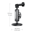 Miniatyrbild 4 av 5: Magnetisk Actionkamerafäste i Aluminiumlegering, 360° Justerbar, 1/4 Adapter för (FMY)