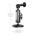 Miniatyrbillede 4 af 5: Magnetisk Actionkamera Holder i Aluminium Legering 360 Justerbar 1/4 Adapter Til (FMY)