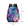 Miniatyrbillede 2 af 2: 3 stk. Lilo & Stitch tema studenterygsæk Crossbody frokostpose Stationery blyantæske sæt børnegave  (FMY) A