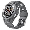 Miniatyrbilde 1 av 3: For Samsung Galaxy Watch4 Classic 46mm TPU Watch Strap Justerbar Band med Integrert Watch Case  (FMY) Dark grey Samsung Galaxy Watch4 Classic