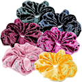 Miniatyrbilde 3 av 5: Hårstrikk i fløyel Elastiske hårbånd Hårstrikk Tau Scrunchie (Tilfeldig farge)  (FMY)