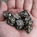 Pikkukuva 1 / 5: 7 kpl/setti Polyhedral-nopat Monisivuinen Noppa Rpg Noppasetti Noppasetti Pakkaus Juhliin (FMY)