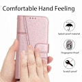 Miniatyrbillede 5 af 5: Syet Kalveskind Etui Til Redmi 14C 4G  (FMY) Red gold