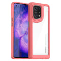 Miniatyrbild 1 av 5: Tpu + Akryl Hybridfodral för Oppo Find X5, Oberoende knappar Stötsäker skyddande telefonfodral  (FMY) Red