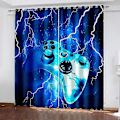 Pikkukuva 1 / 5: Mustanout Verhot Pojille ja Teineille 132 x 160cm Moderni Tyyli Videopelit Verhot Lapsille ja Tytöille (FMY)