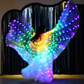Miniatyrbild 1 av 5: Mode LED-vingar för kostym, egyptisk magdans, scenföreställning, festkläder, rave, LED-upplysta vingar - 145 cm (FMY) White