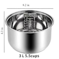 Miniatyrbilde 4 av 5: 304 Rustfritt Stål Innerbolle for Riskoker til Zojirushi NS-TSC10 (5.5 kopper) Multi-Cooker Erstatning (FMY)